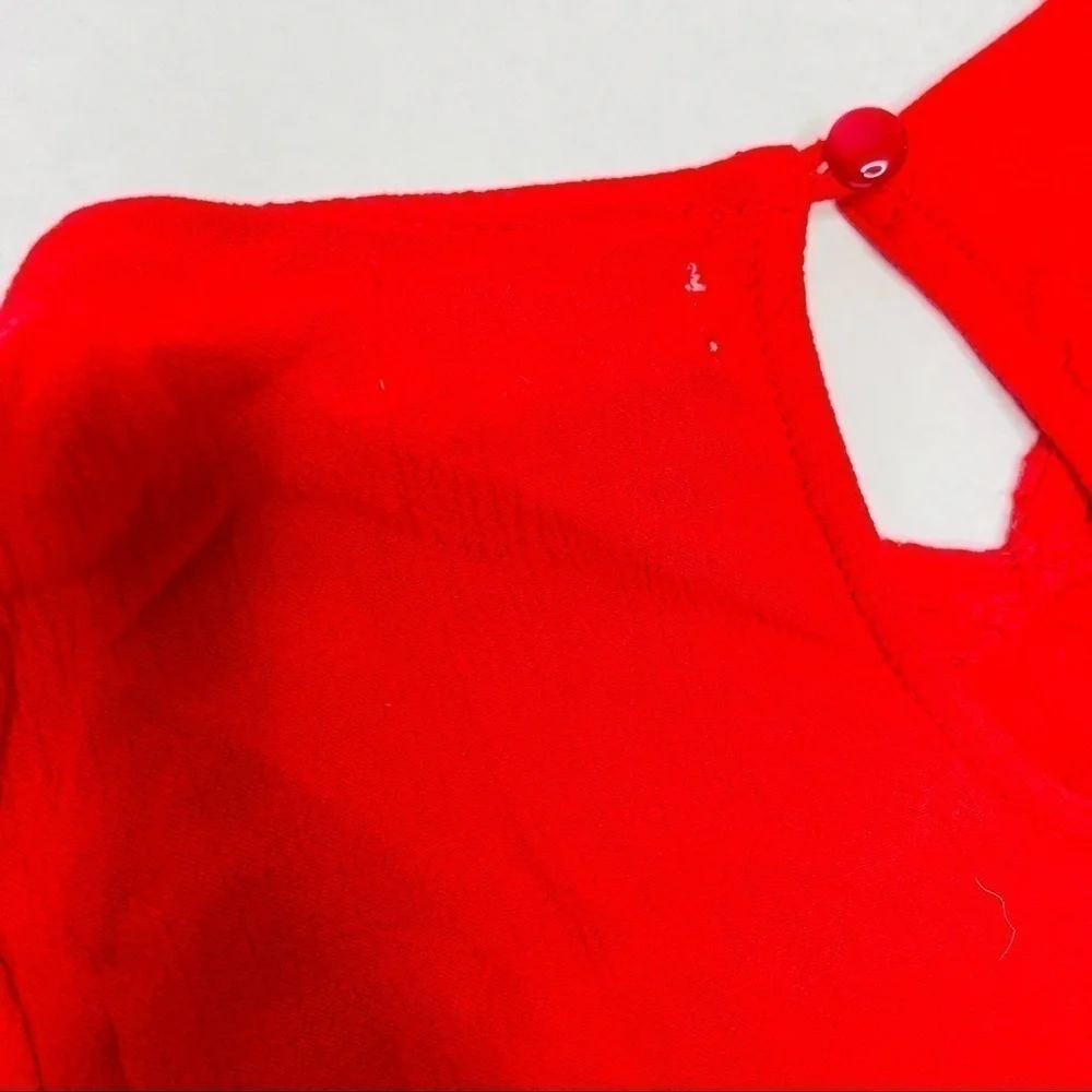 OLD Navy Red Swing Dress with Crocheted Lace Detail